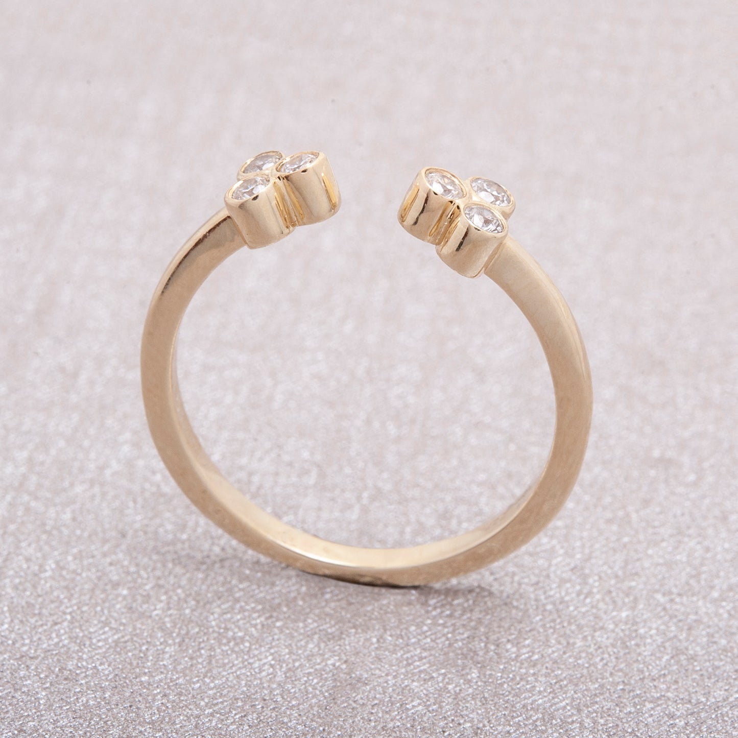 Ria Open Ring with Diamonds