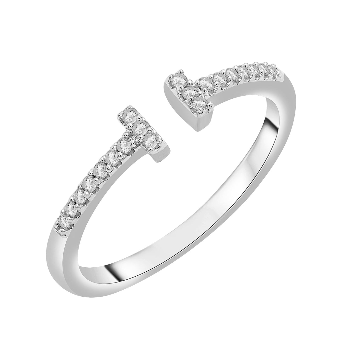 Rebecca Diamond Open Ring in White Gold