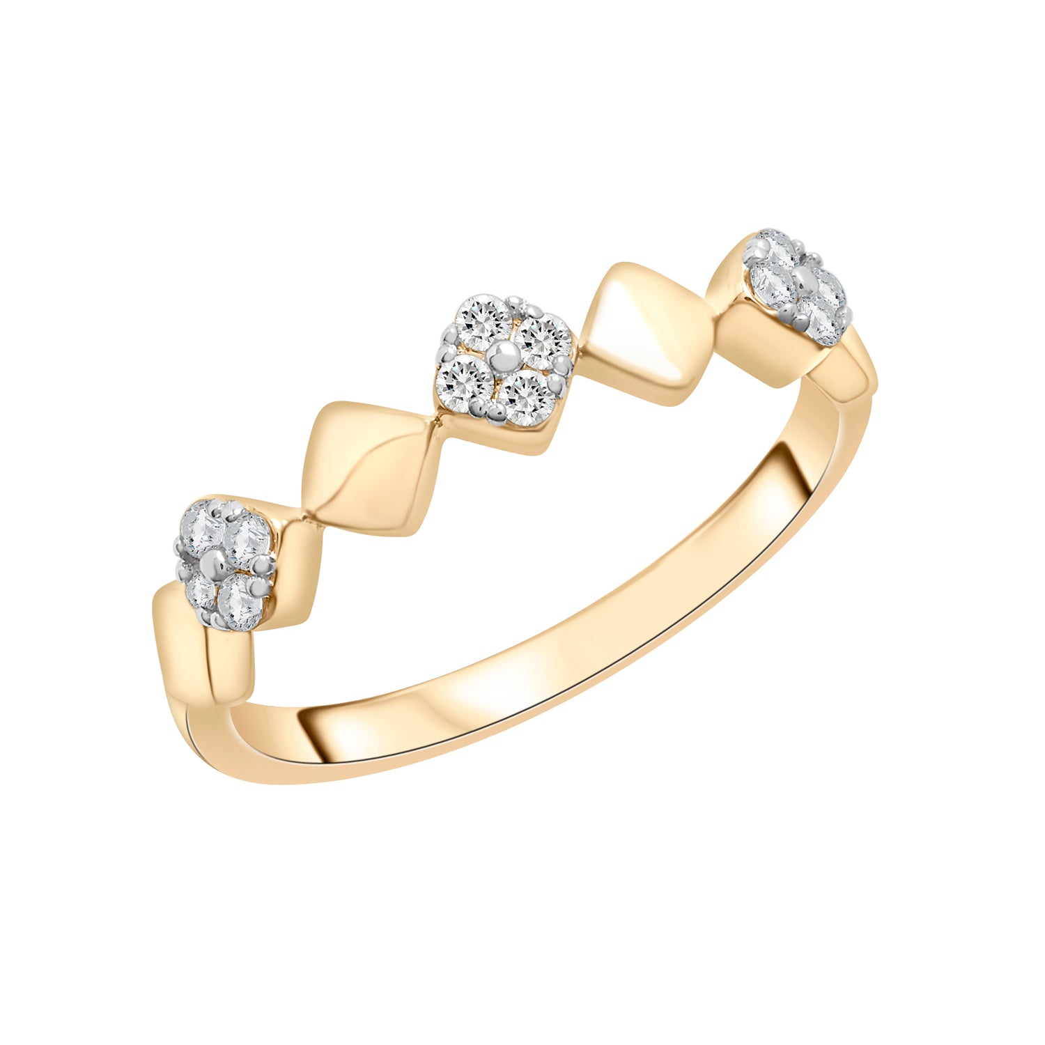 Rio Checker Shaped Diamond Ring