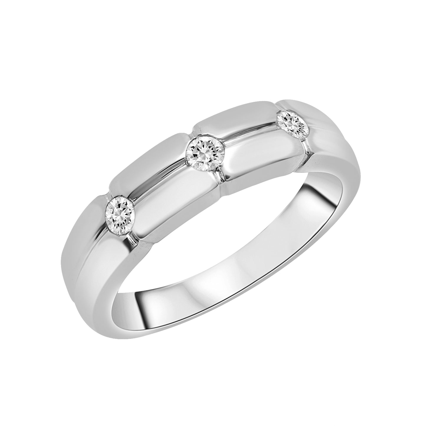 Three Stone Diamond Band
