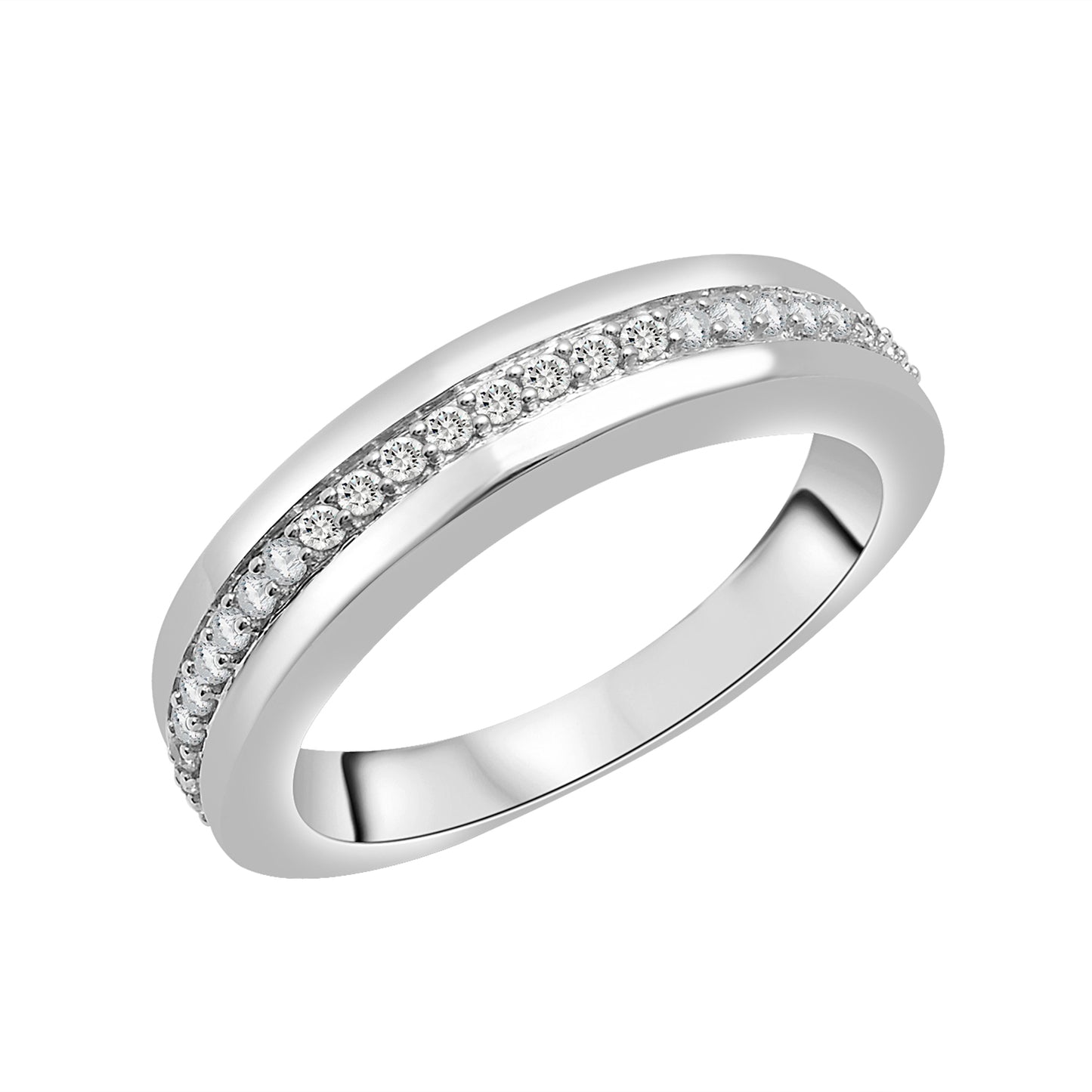 Diamond Eternity Band In Silver