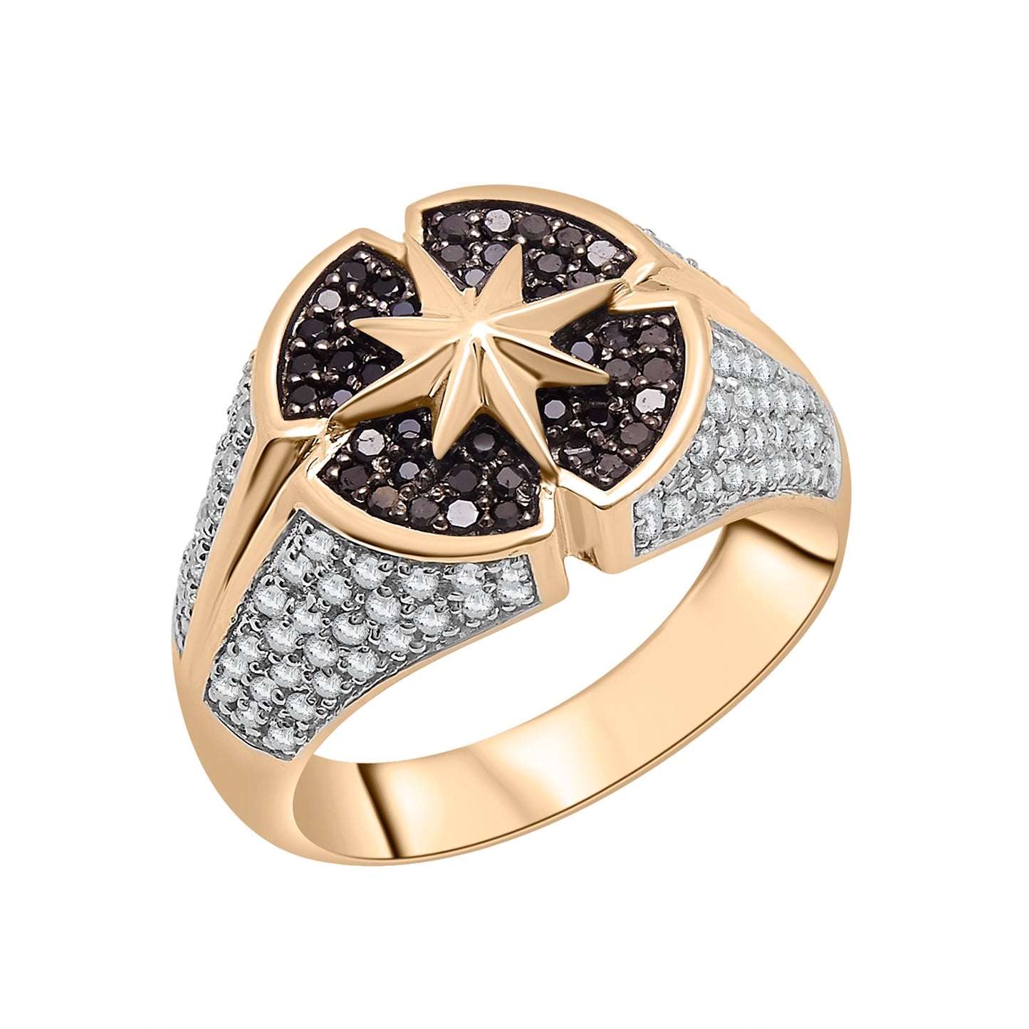 Black & White Diamond Ring in Gold