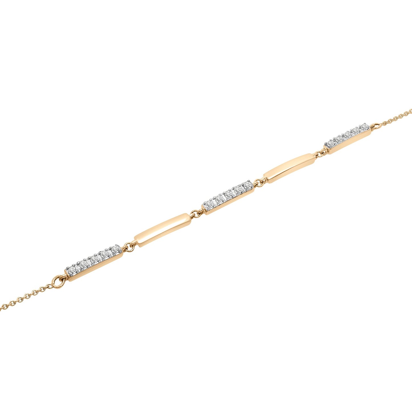 Atlas Diamond Bar Anklet in chain