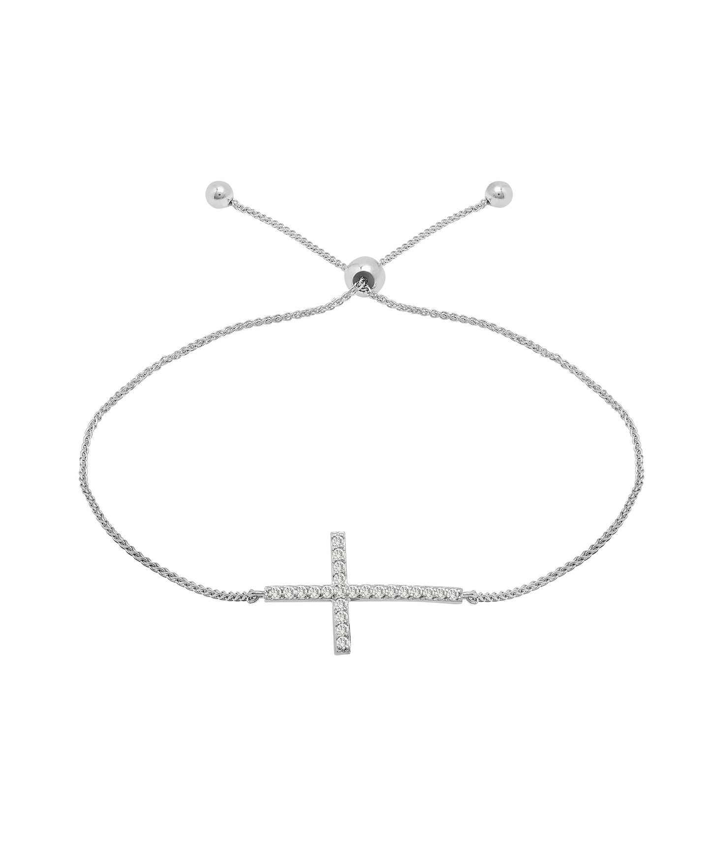 Brooke Diamond Cross Bolo Bracelet