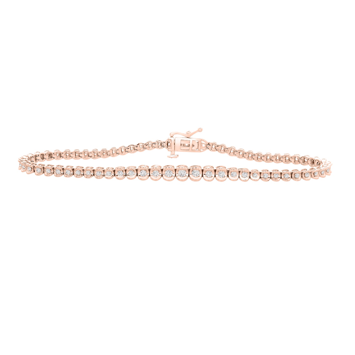 Tal Diamond Tennis Bracelet in Rose Gold