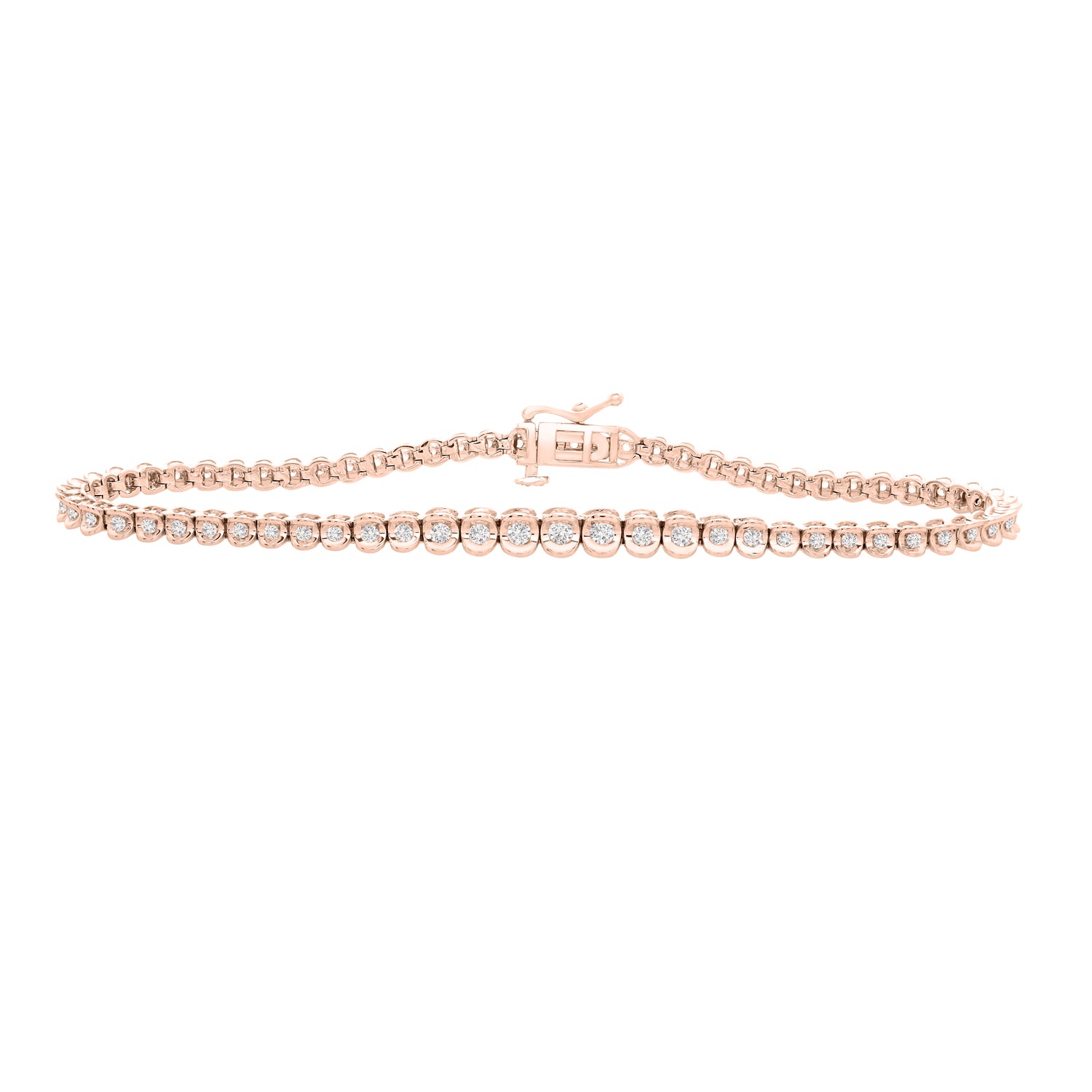 Tal Diamond Tennis Bracelet in Rose Gold