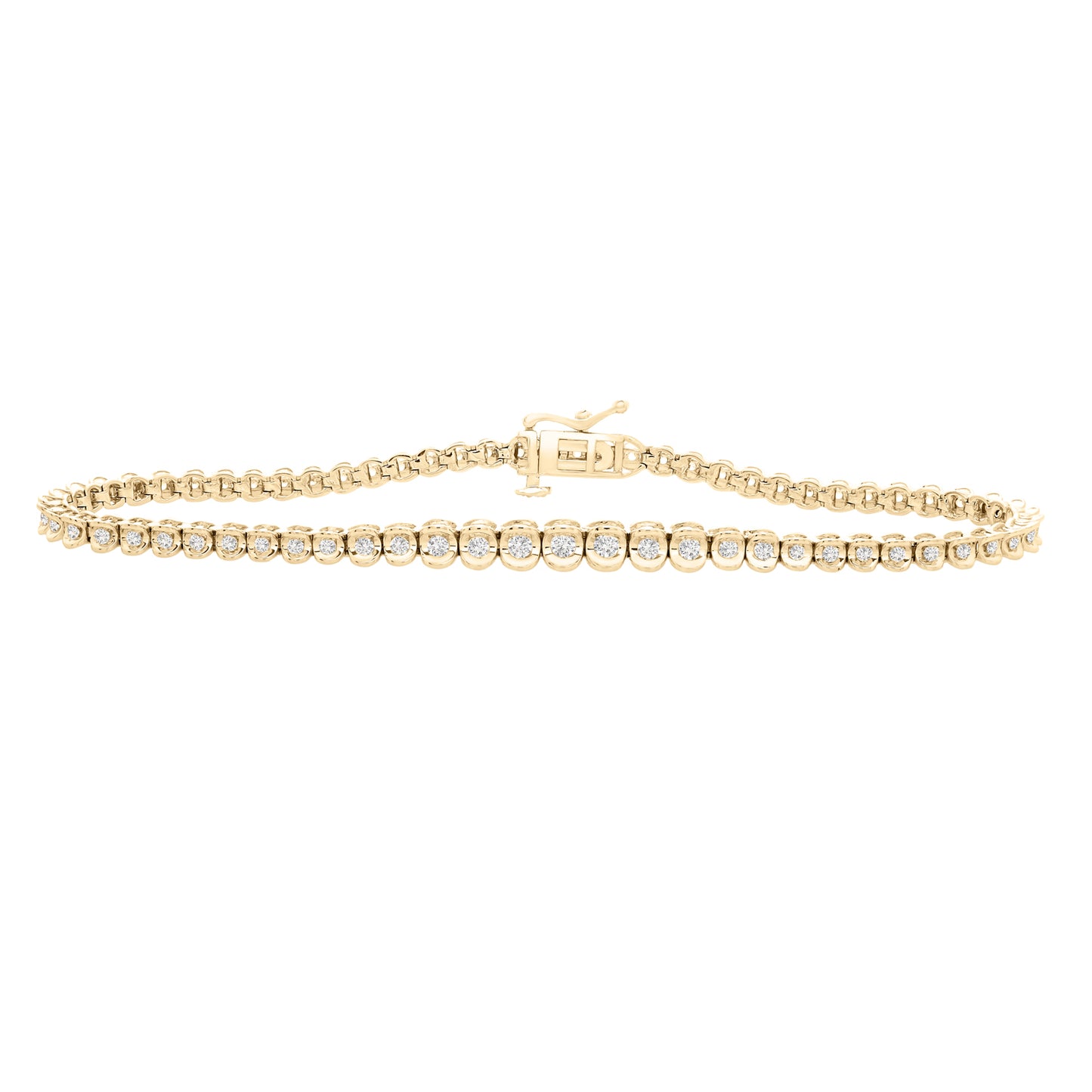 Tal Diamond Tennis Bracelet in Yellow Gold