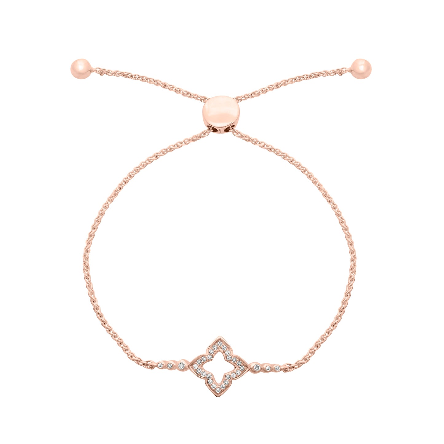 Briana Clover Bolo Bracelet in Gold