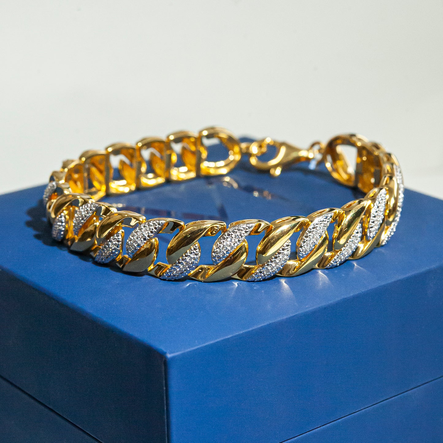 Diamond Link Bracelet Placed on Box