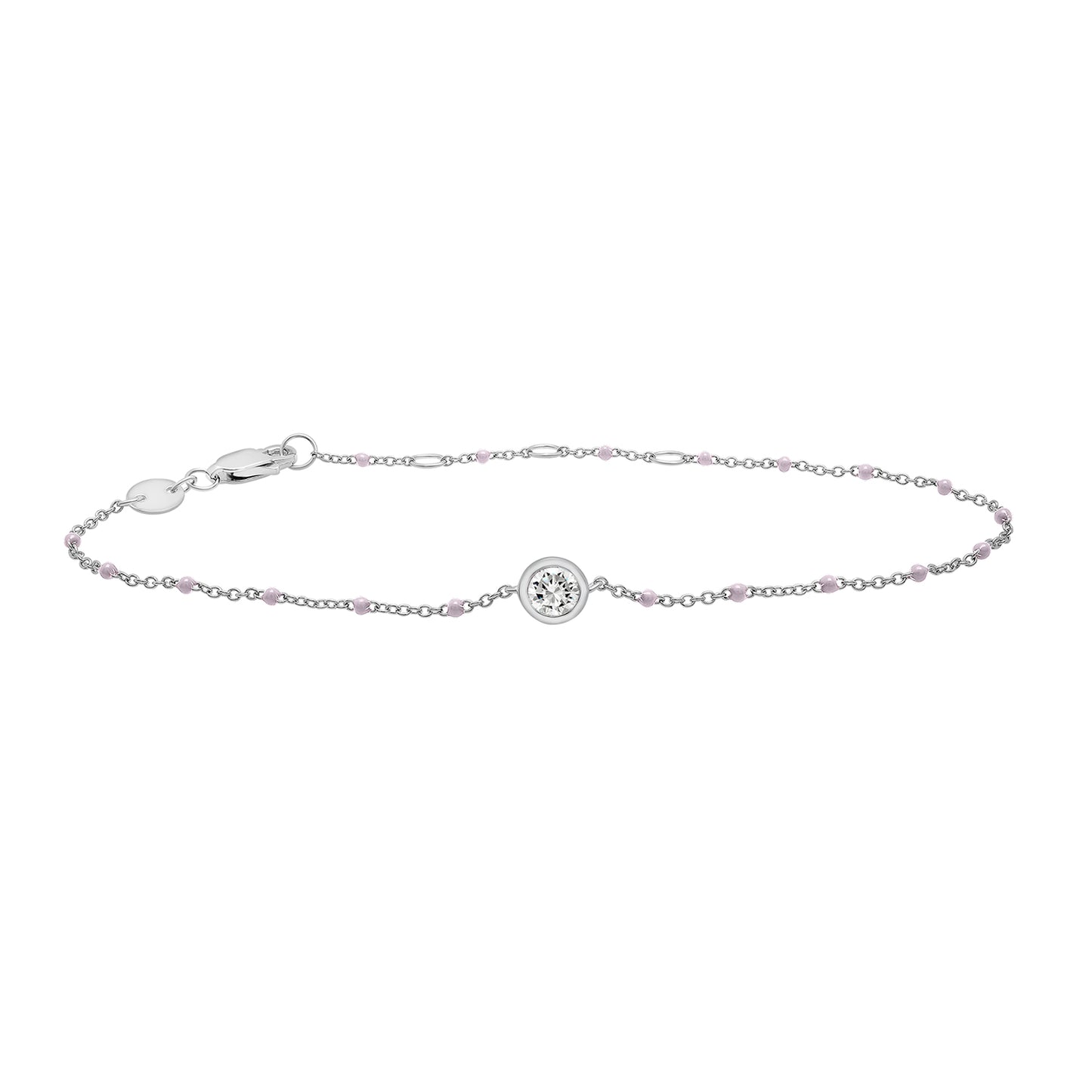 Birthstone Enamel Bracelet in Silver
