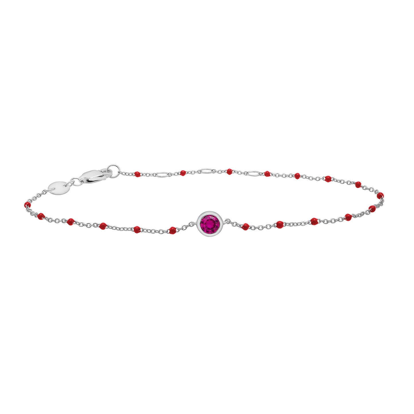 Birthstone Enamel Bracelet in Pink Color