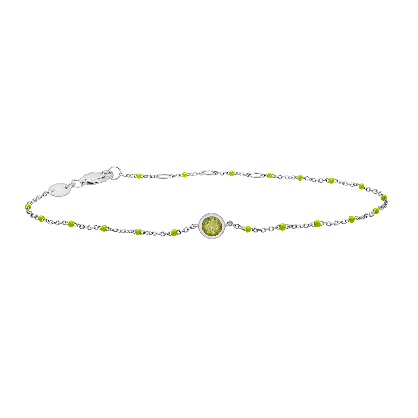 Birthstone Enamel Bracelet in Yellow Color
