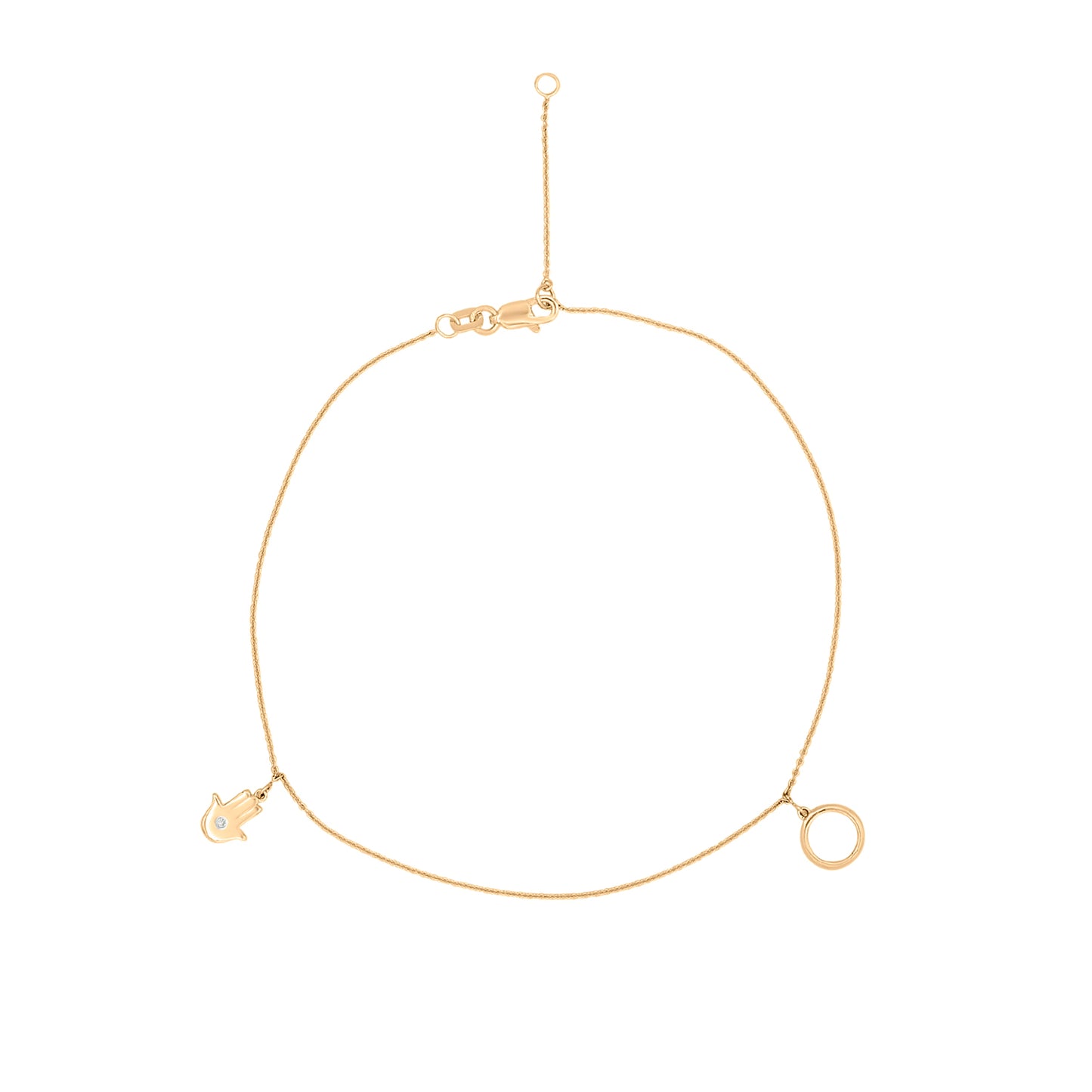 Averie Diamond Circle & Hamsa Anklet