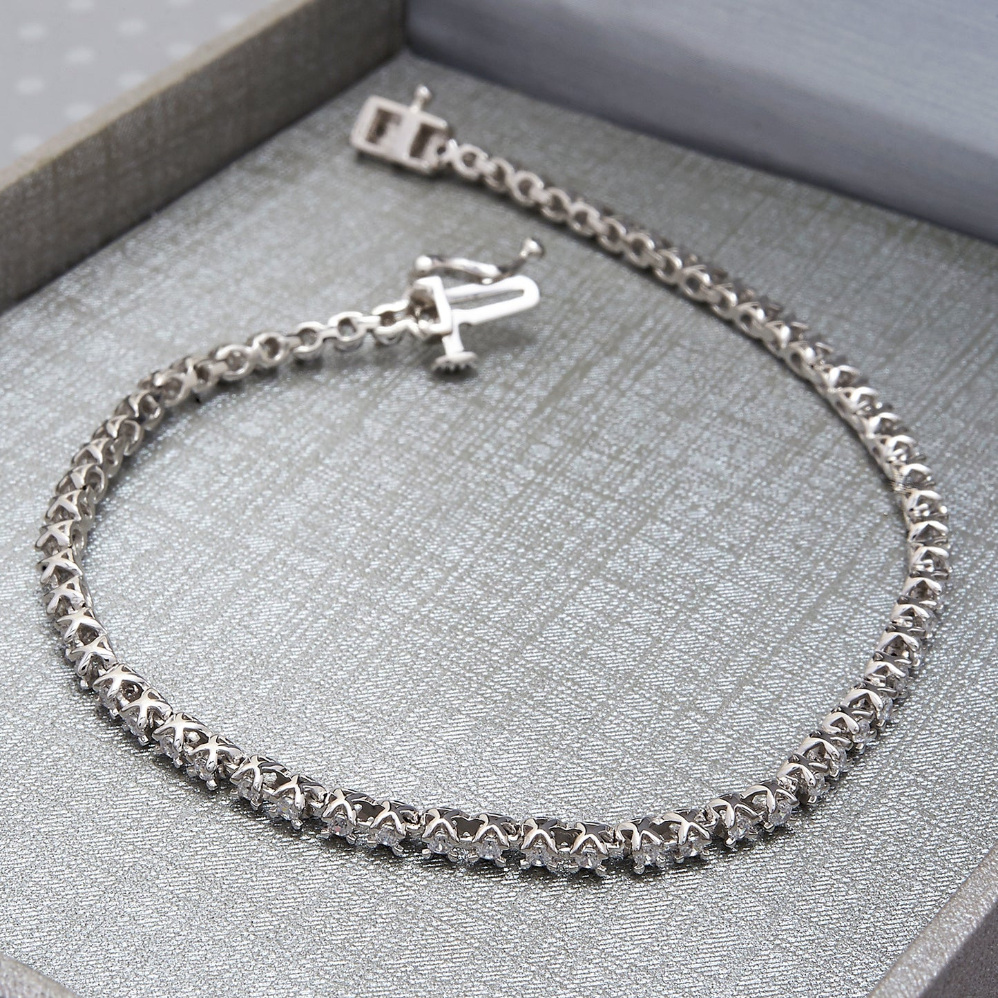 Tamara Diamond Row Tennis Bracelet in White Gold