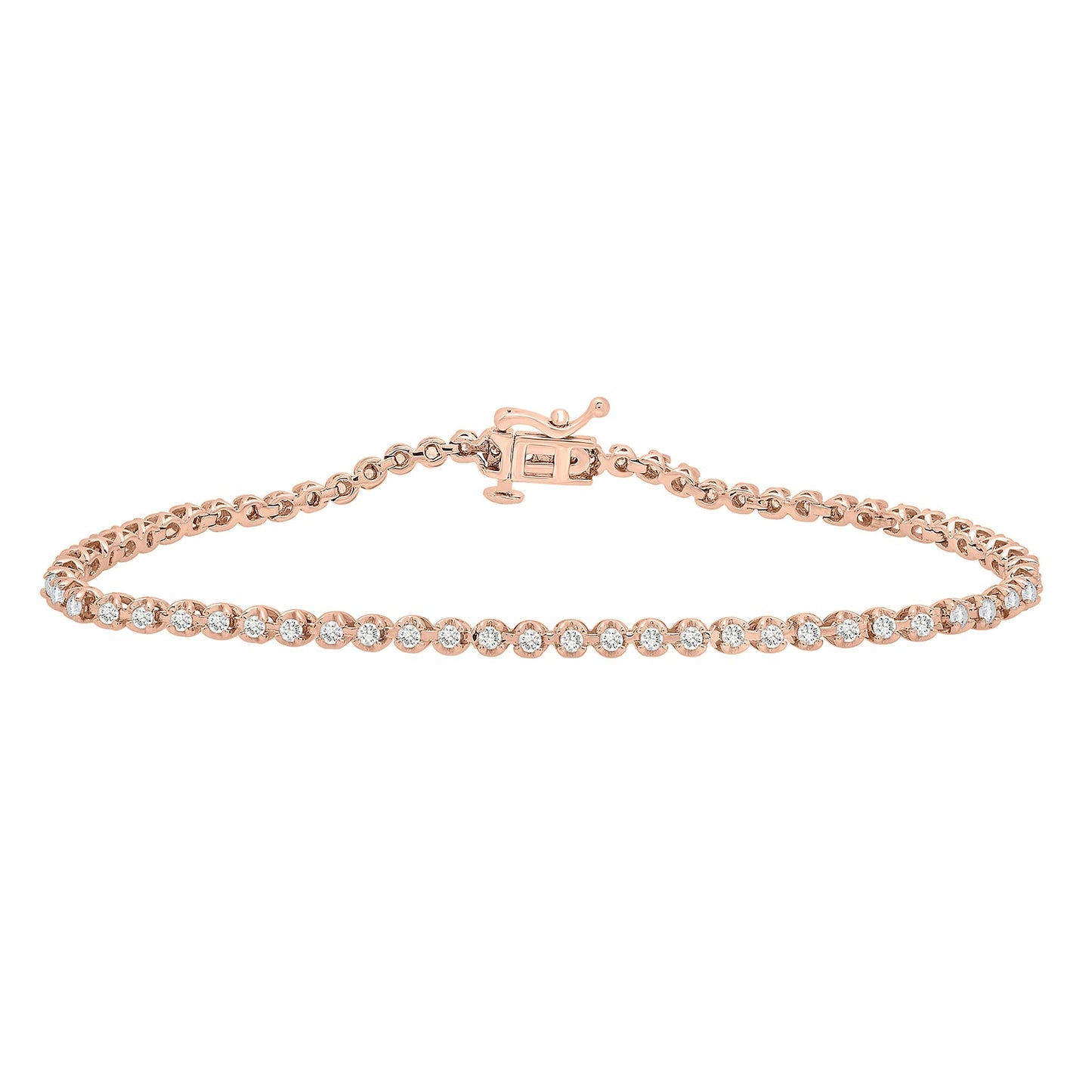 Tamara Diamond Row Tennis Bracelet in Rose Gold