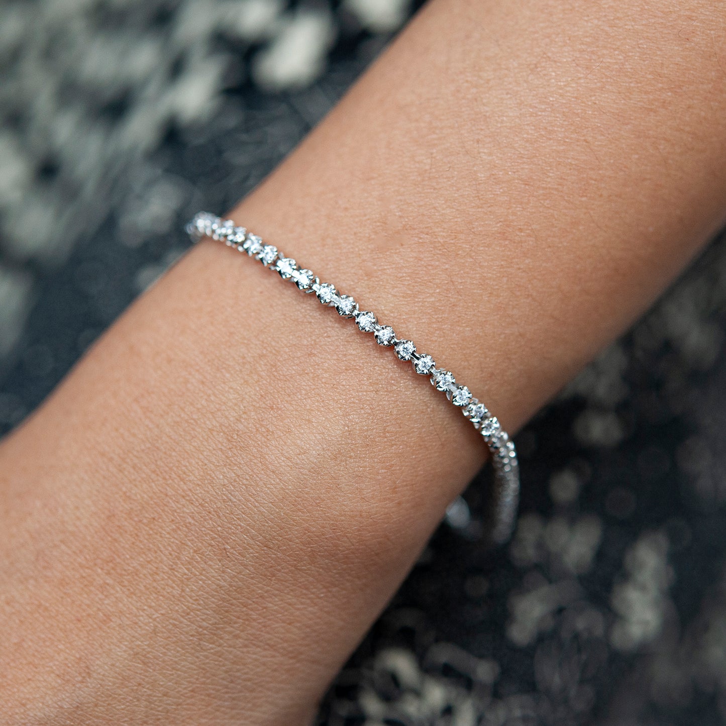 Tamara Diamond Row Tennis Bracelet for Hand