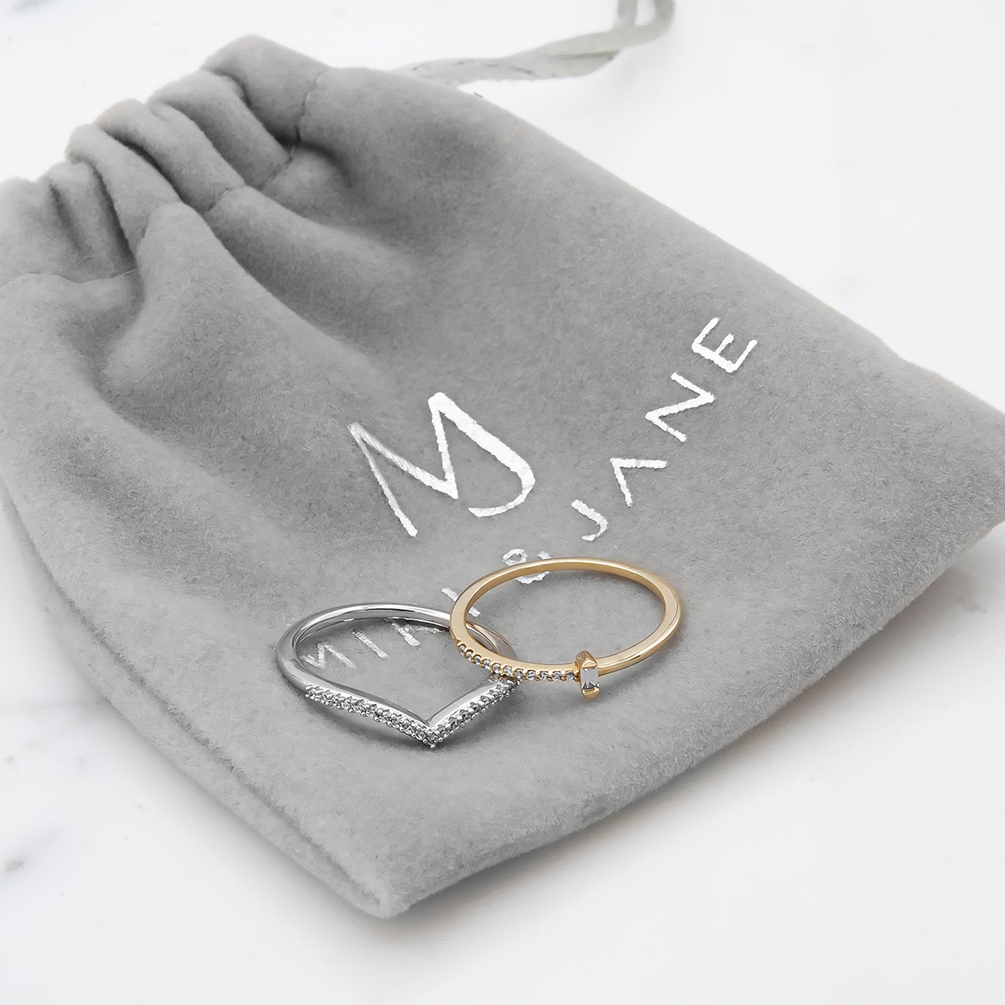 Robin Chevron Ring with Diamonds