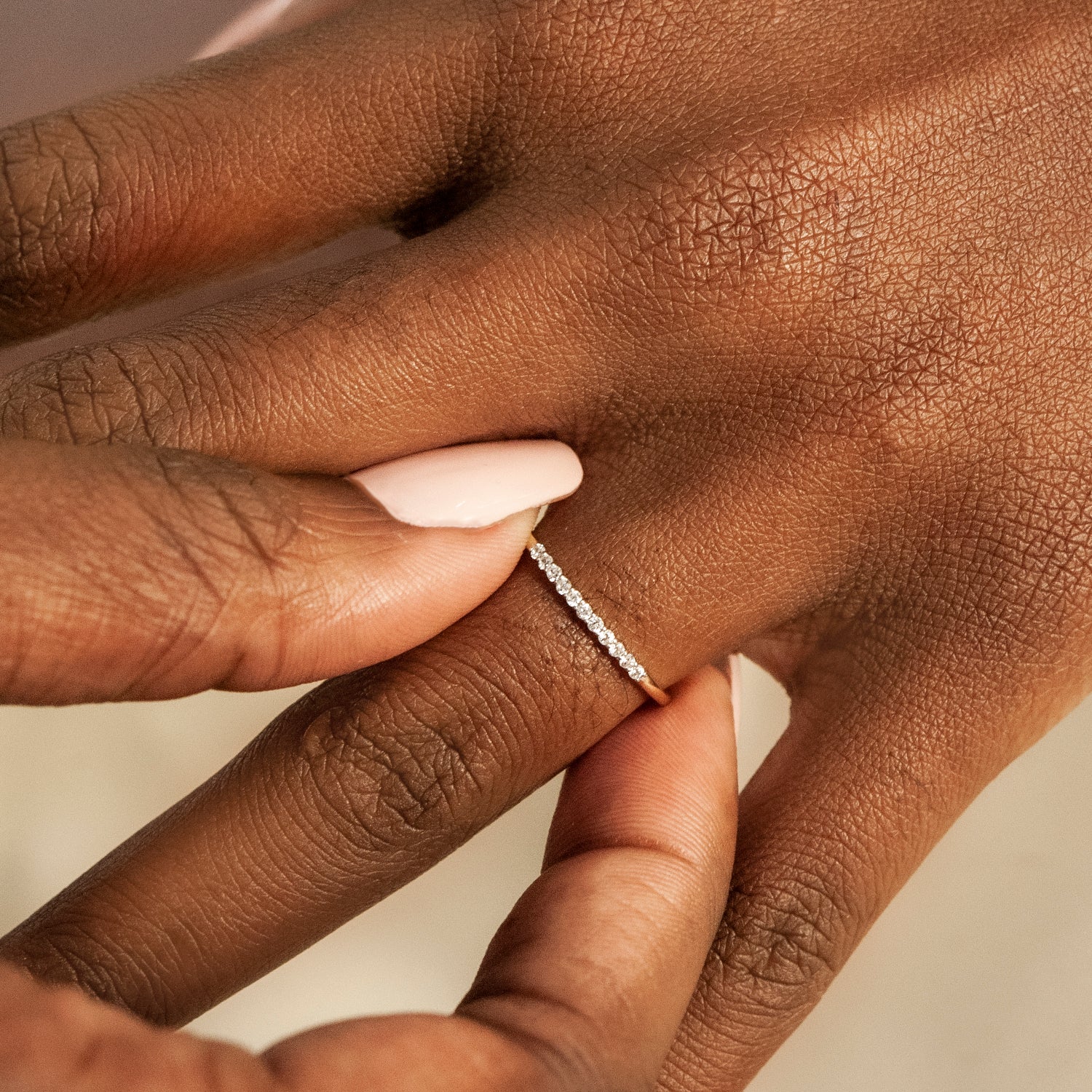 Roman Linear Ring with Diamonds