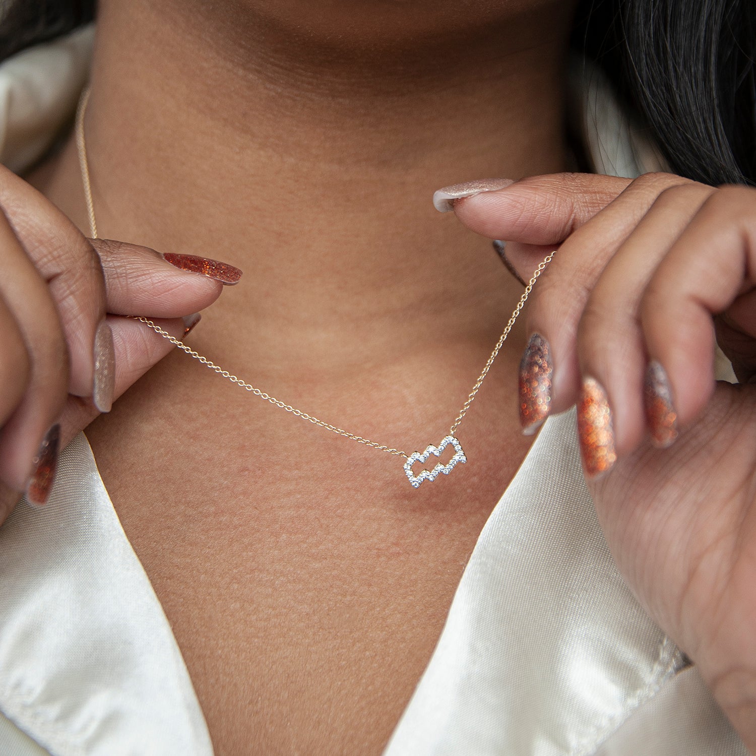 Zodiac Diamond Necklace with Neck