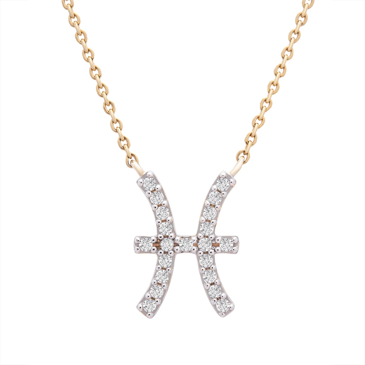 Pisces Zodiac Diamond Necklace