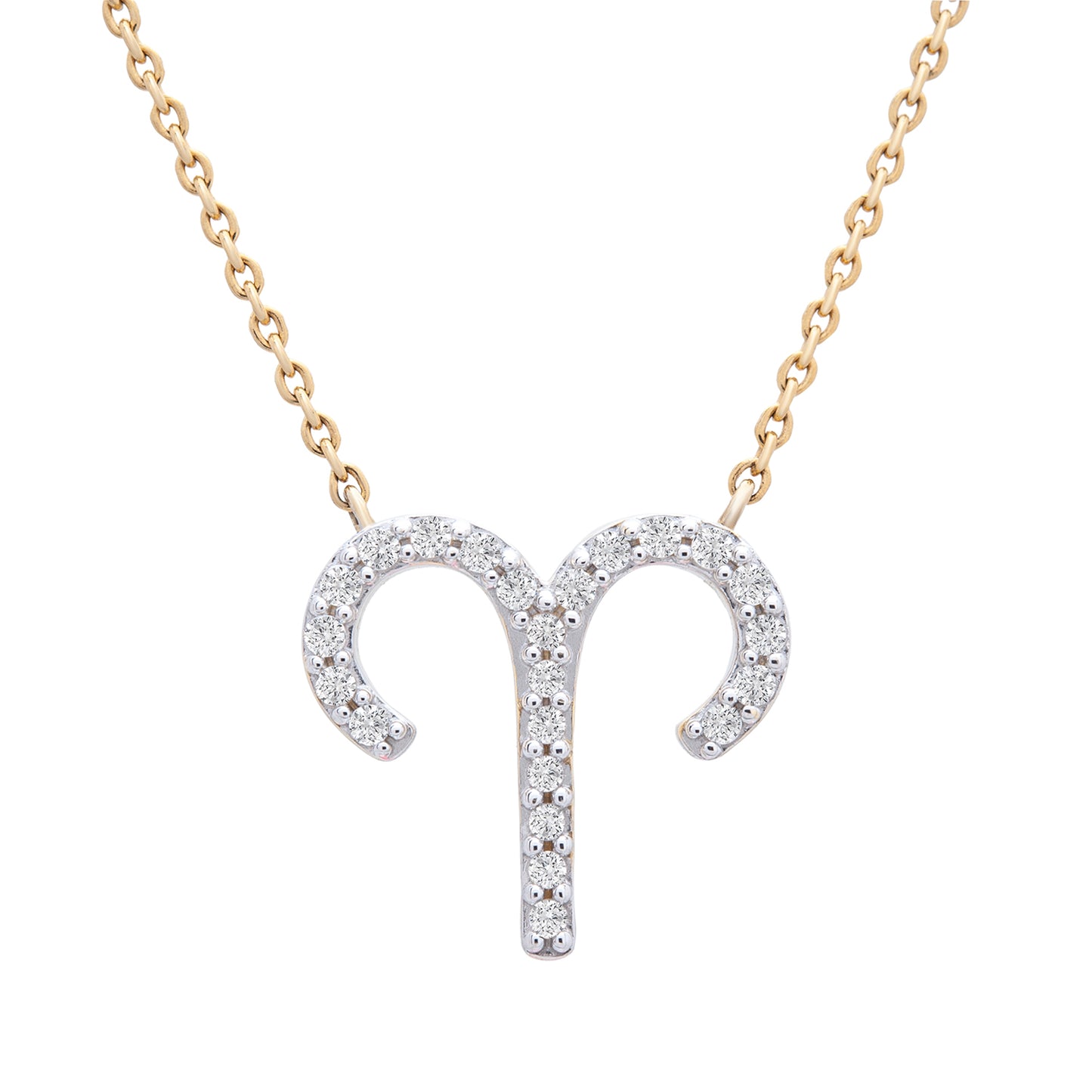 Aries Zodiac Diamond Necklace