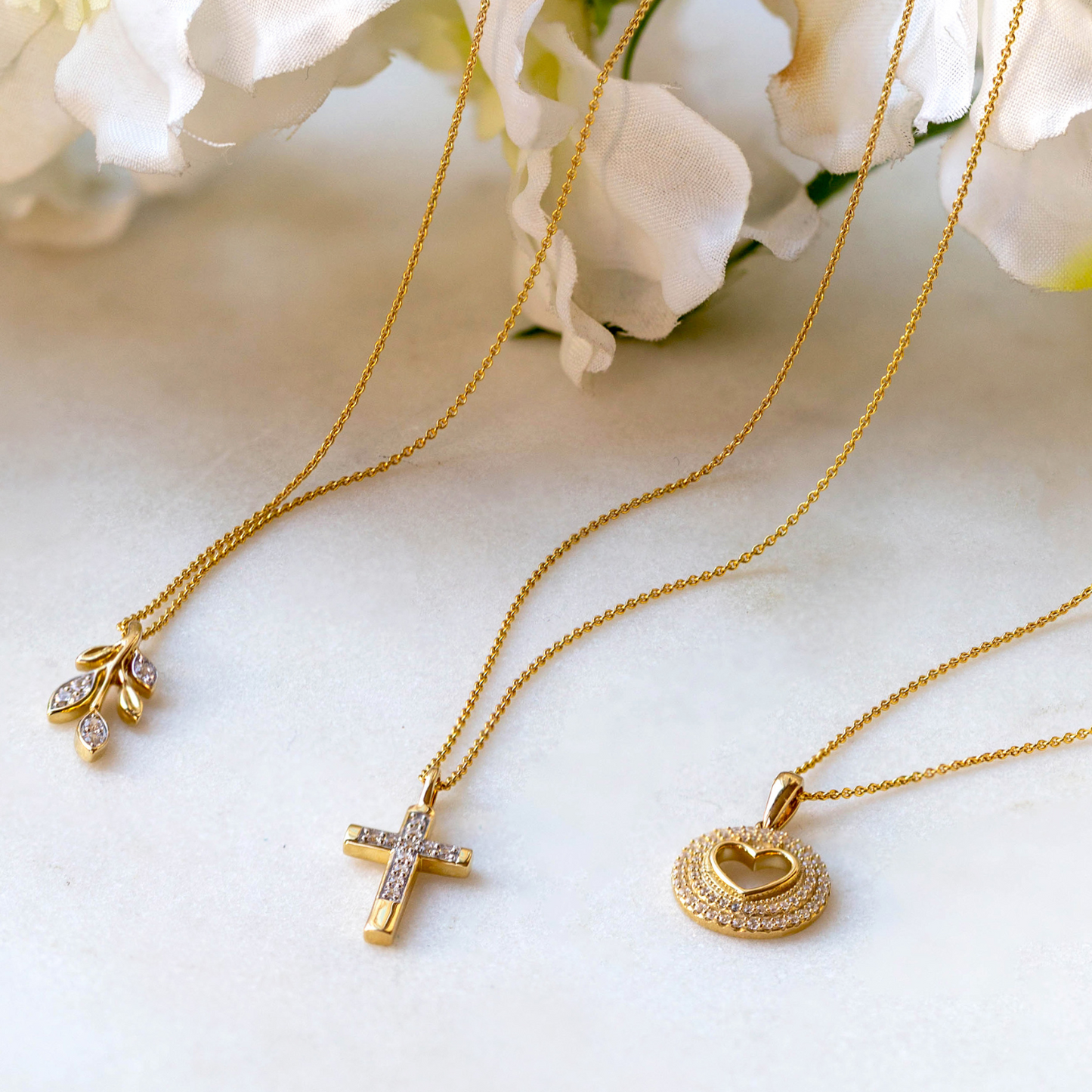 Charlotte Diamond Cross Pendant With Different Shapes