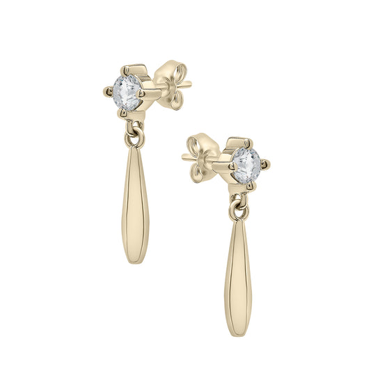 Image for Becki Diamond Stud Earring With Gold Drop