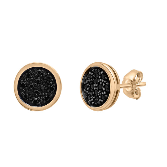Image for Black circle earrings