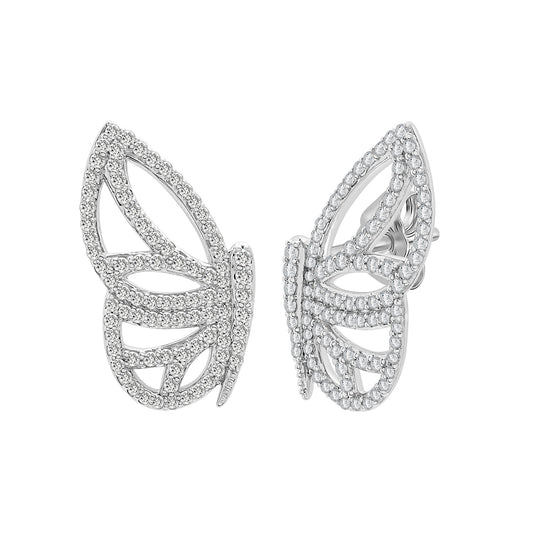 Image for Boo White Gold Butterfly Wing Earrings