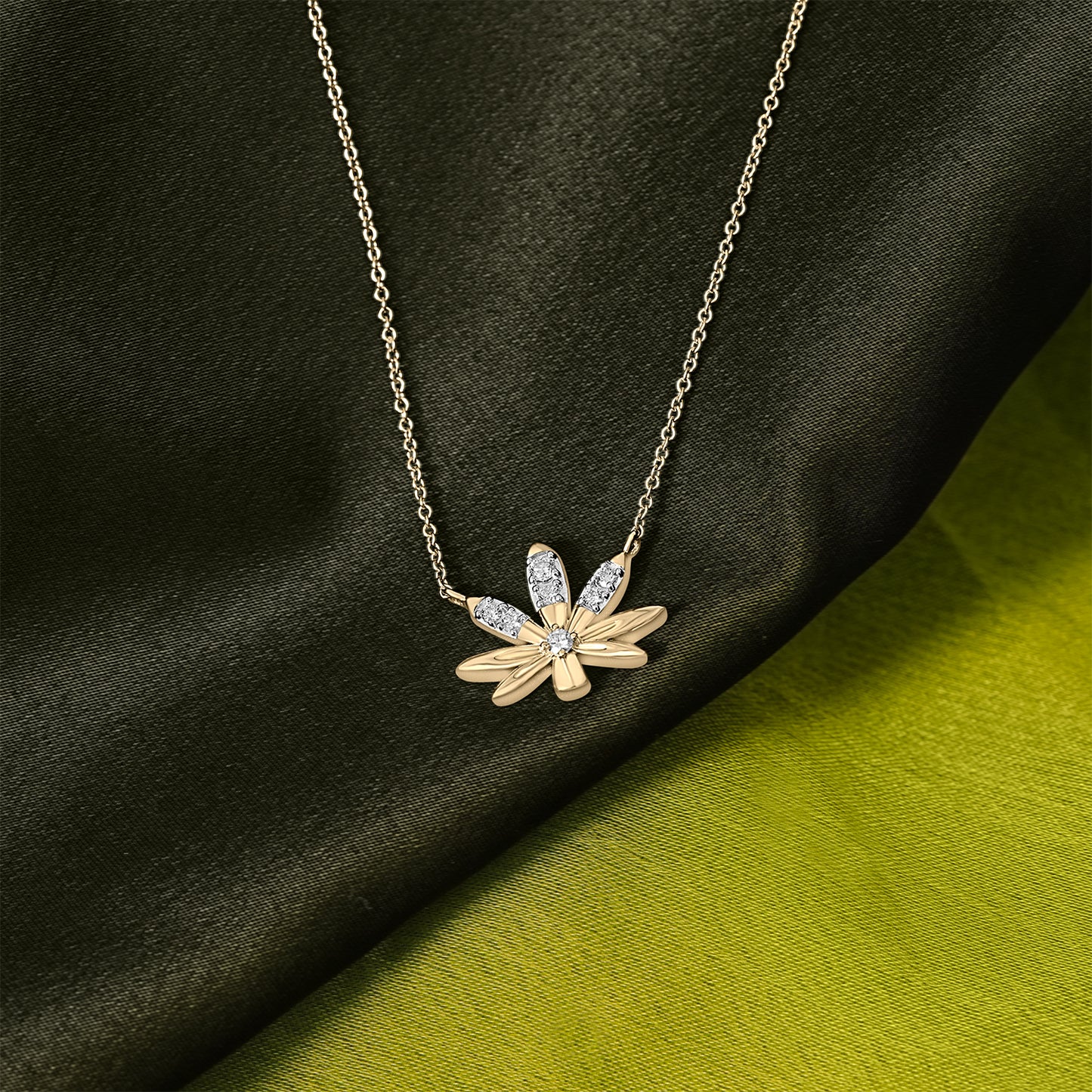 Mary Jane Diamond Leaf Necklace