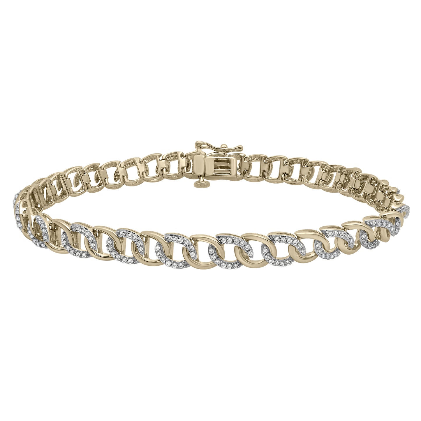 Tyra Curb Link Bracelet with Diamonds for Hand