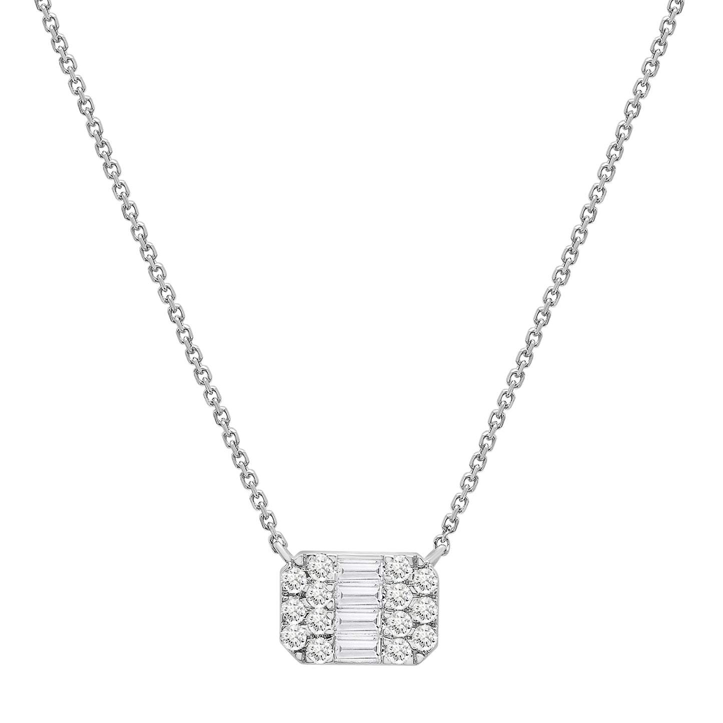 Diamond Cushion Necklace