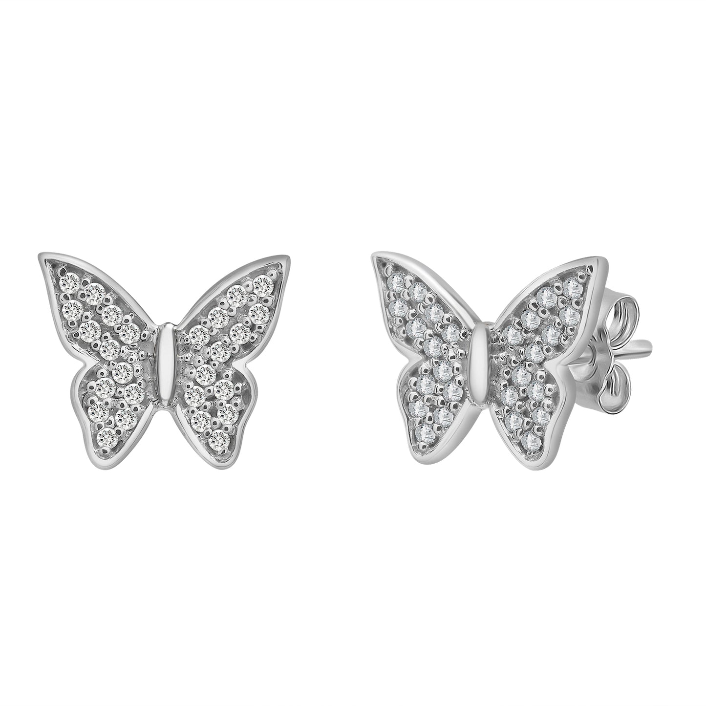 Lilly Diamond Butterfly Stud Earrings