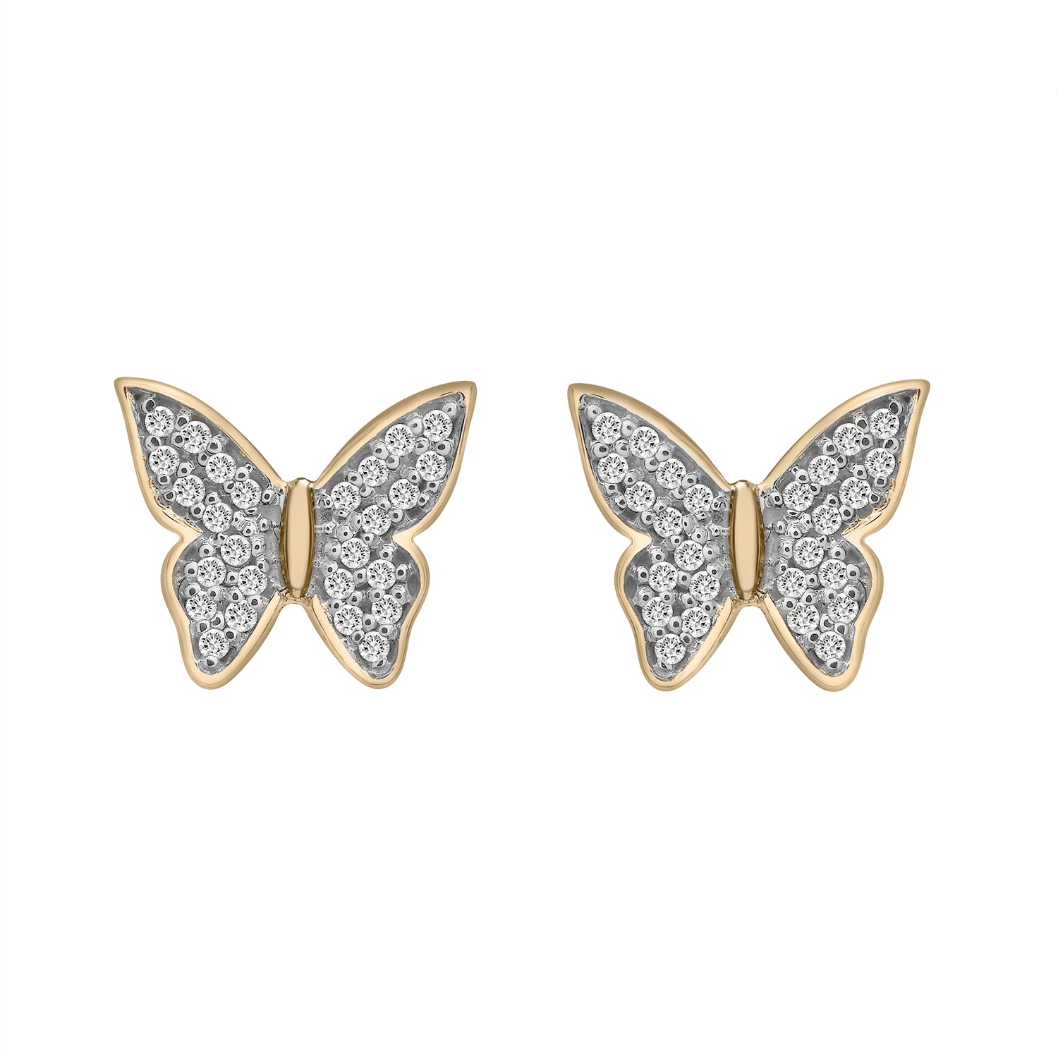 Small Diamond Butterfly Studs | BE LOVED Jewelry