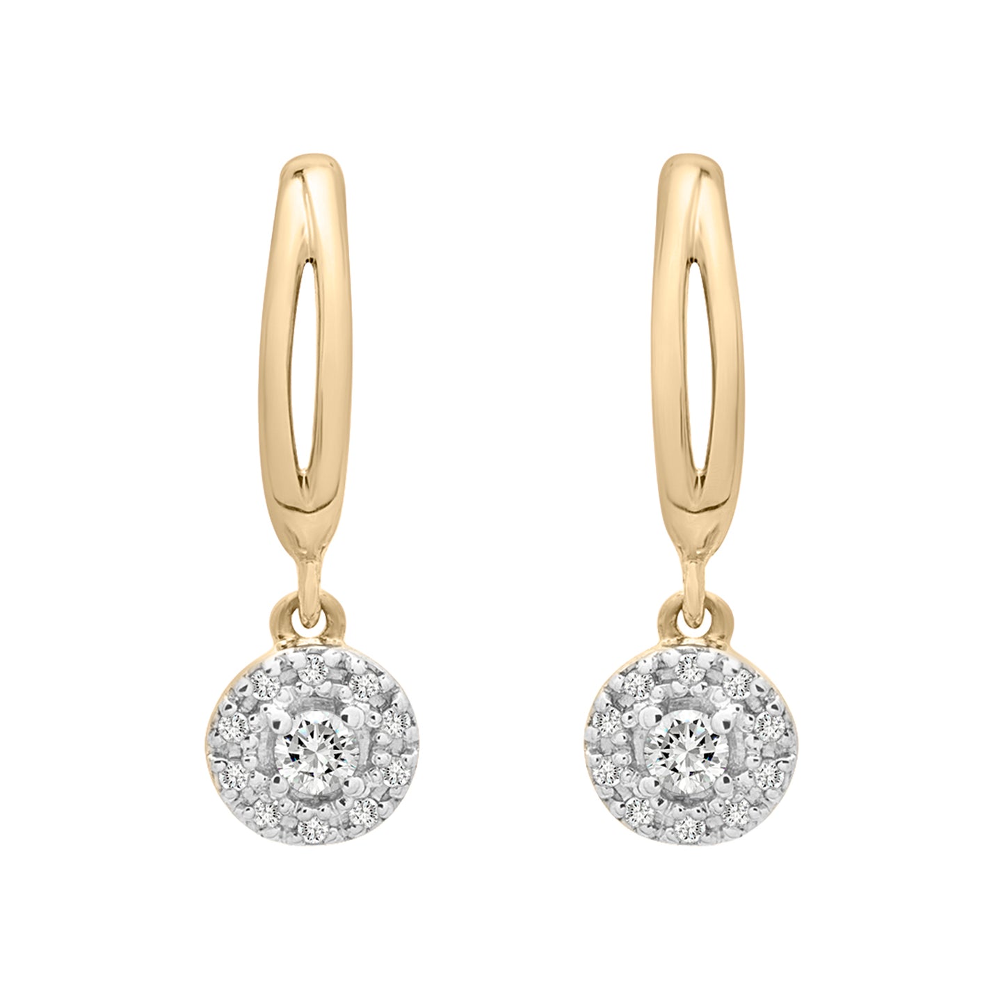 Elan Diamond Round Dangle Earrings