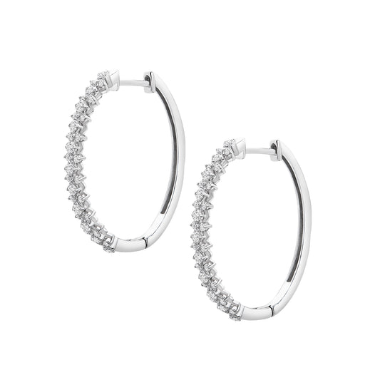 Image for Eze Diamond Hoop Earrings