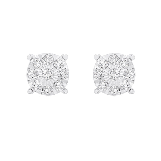 Image for Evette Round Diamond Stud Earrings