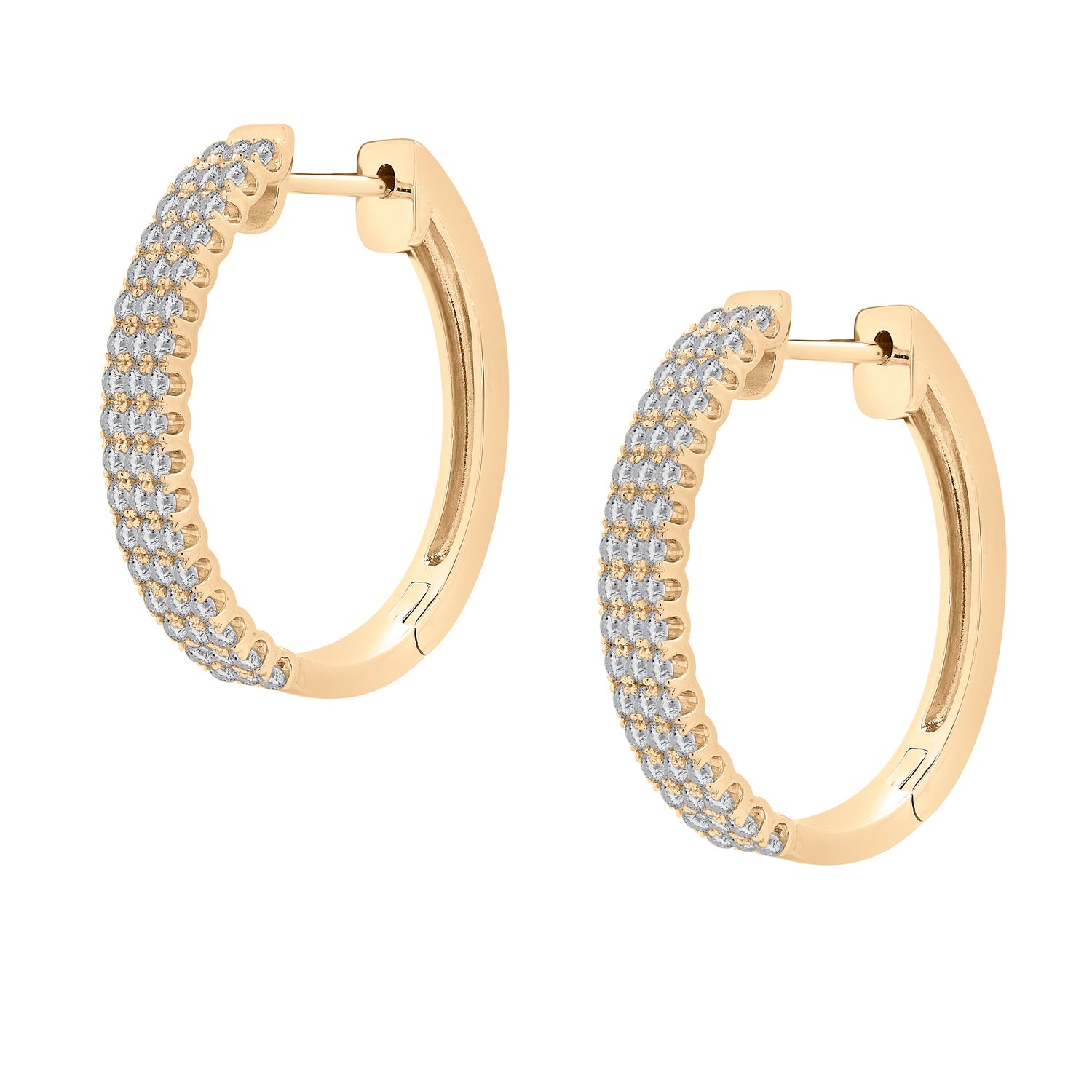 Haya Diamond Hoop Earrings In Gold
