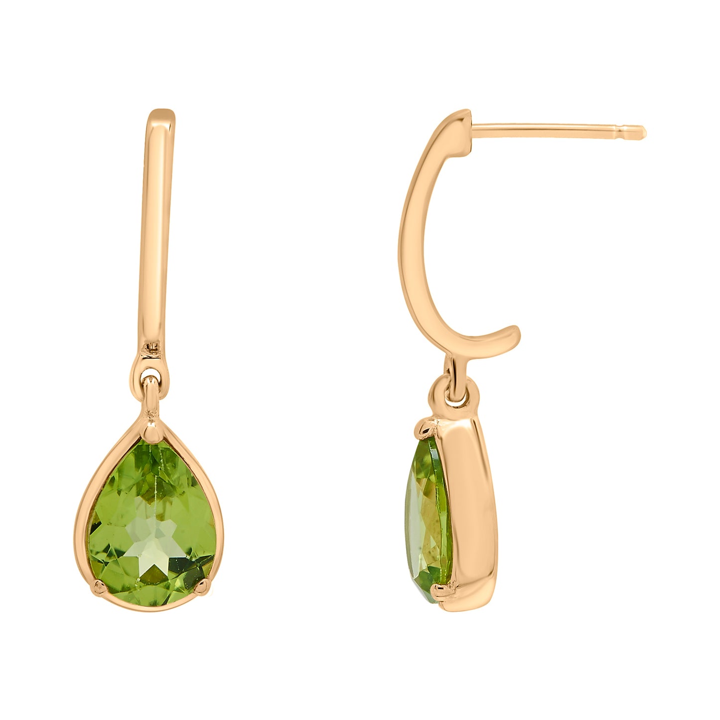 Peridot Pear Dangle Earrings