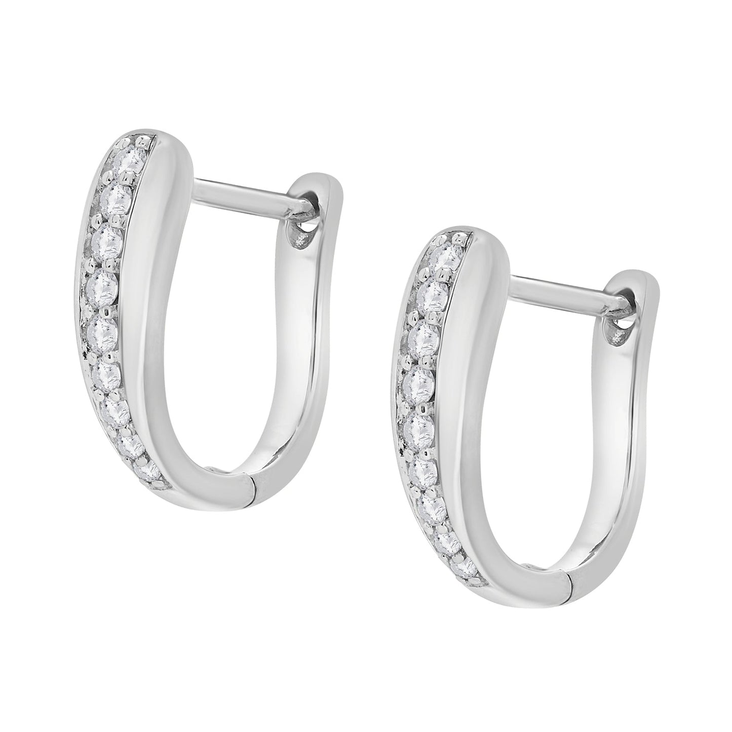 Harper Huggie Hoop Earrings In Silver
