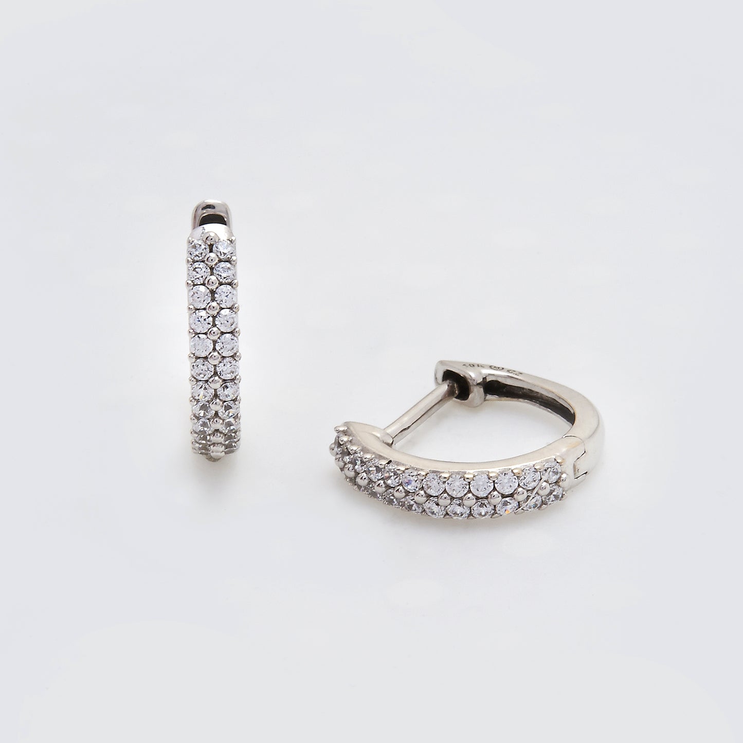 Hera Huggie Hoop Diamond Earrings from Different View