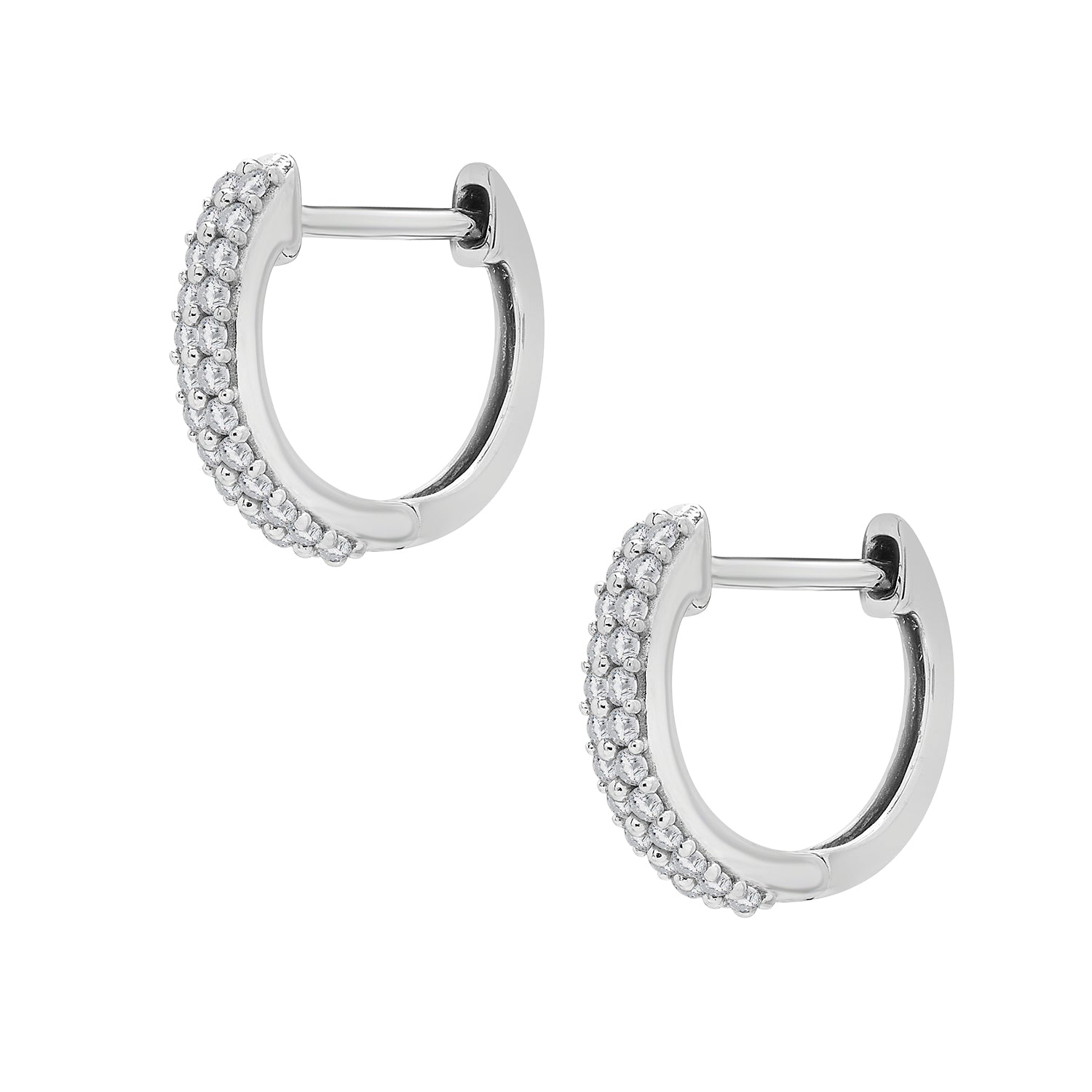 Hera Huggie Hoop Diamond Earrings
