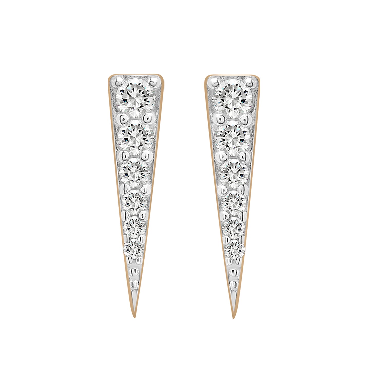 Demi Diamond Spear Stud Earrings