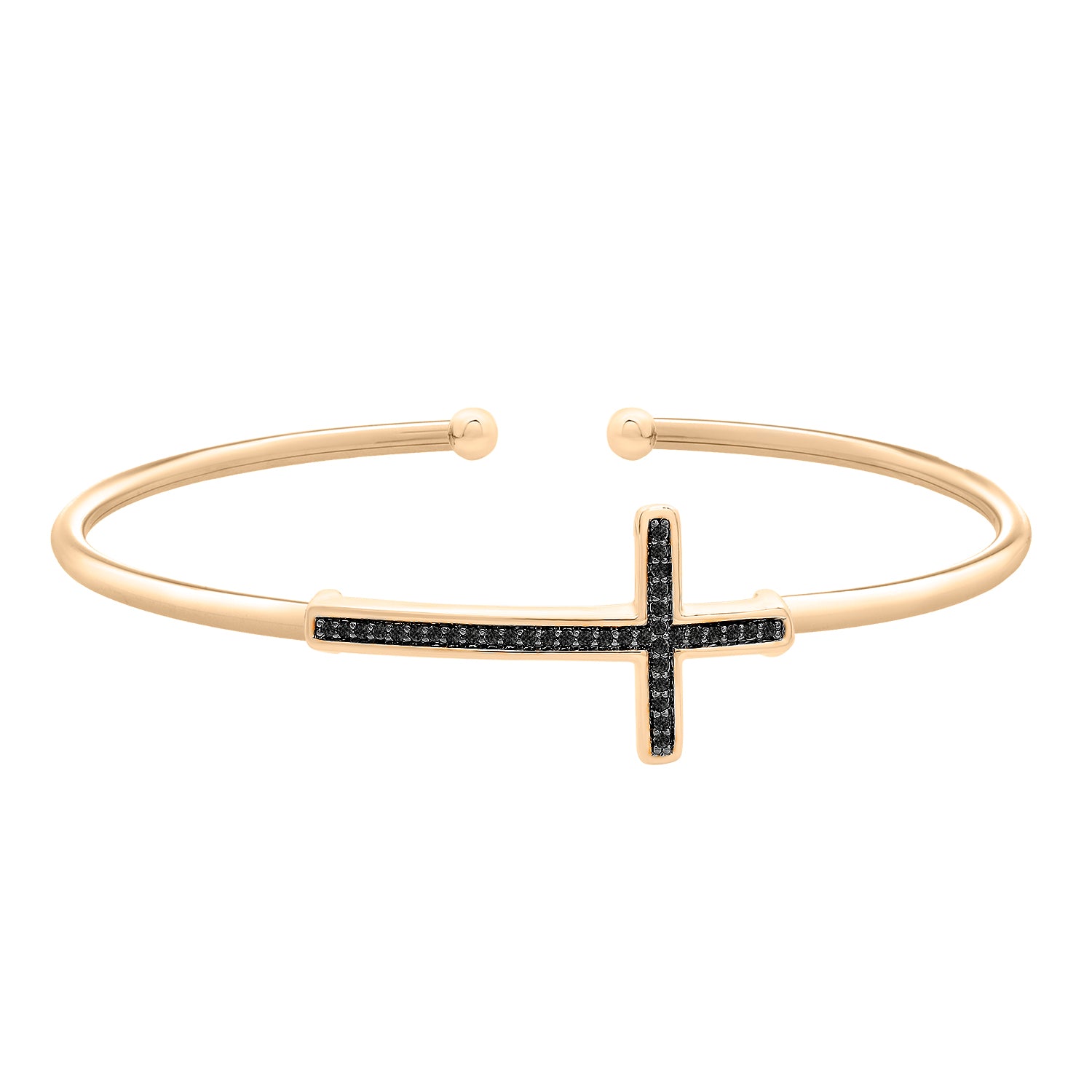 Sideways cross on sale bangle bracelet