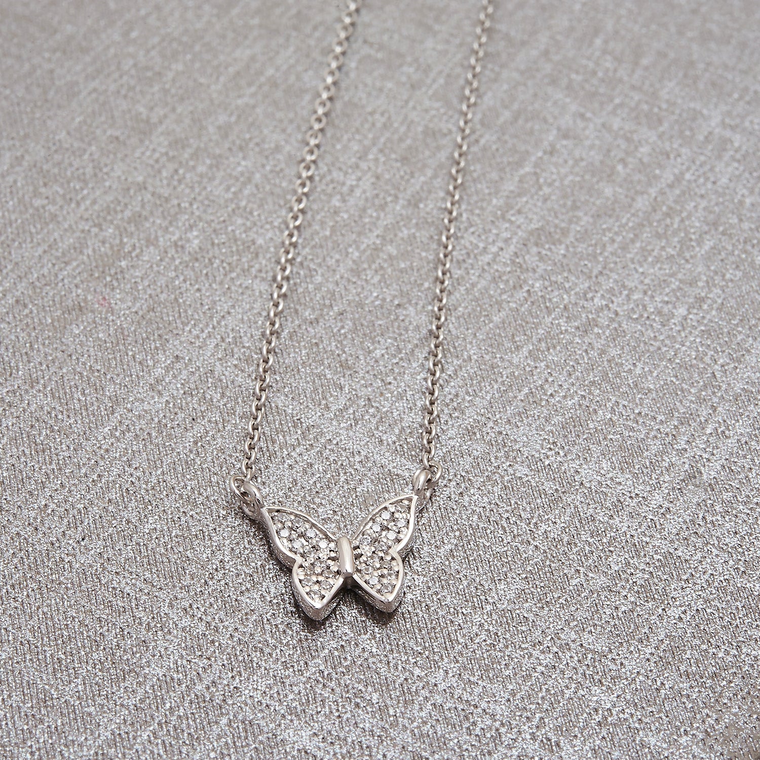 Papillon Butterfly Necklace with Diamonds
