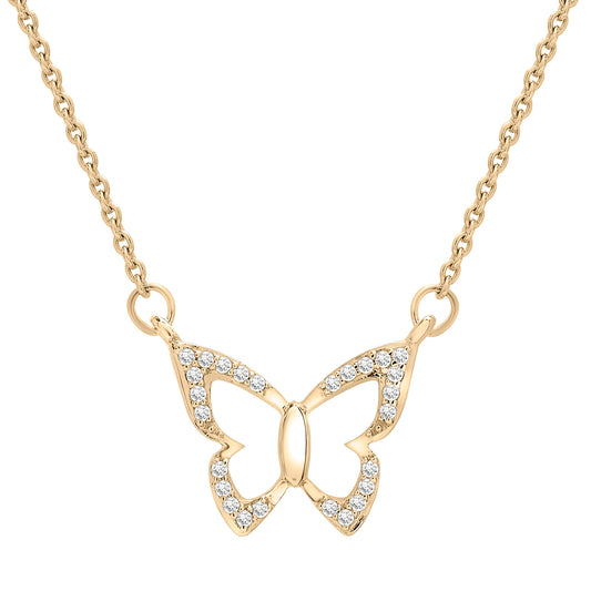 Image for Farfalla Butterfly Diamond Necklace In Gold