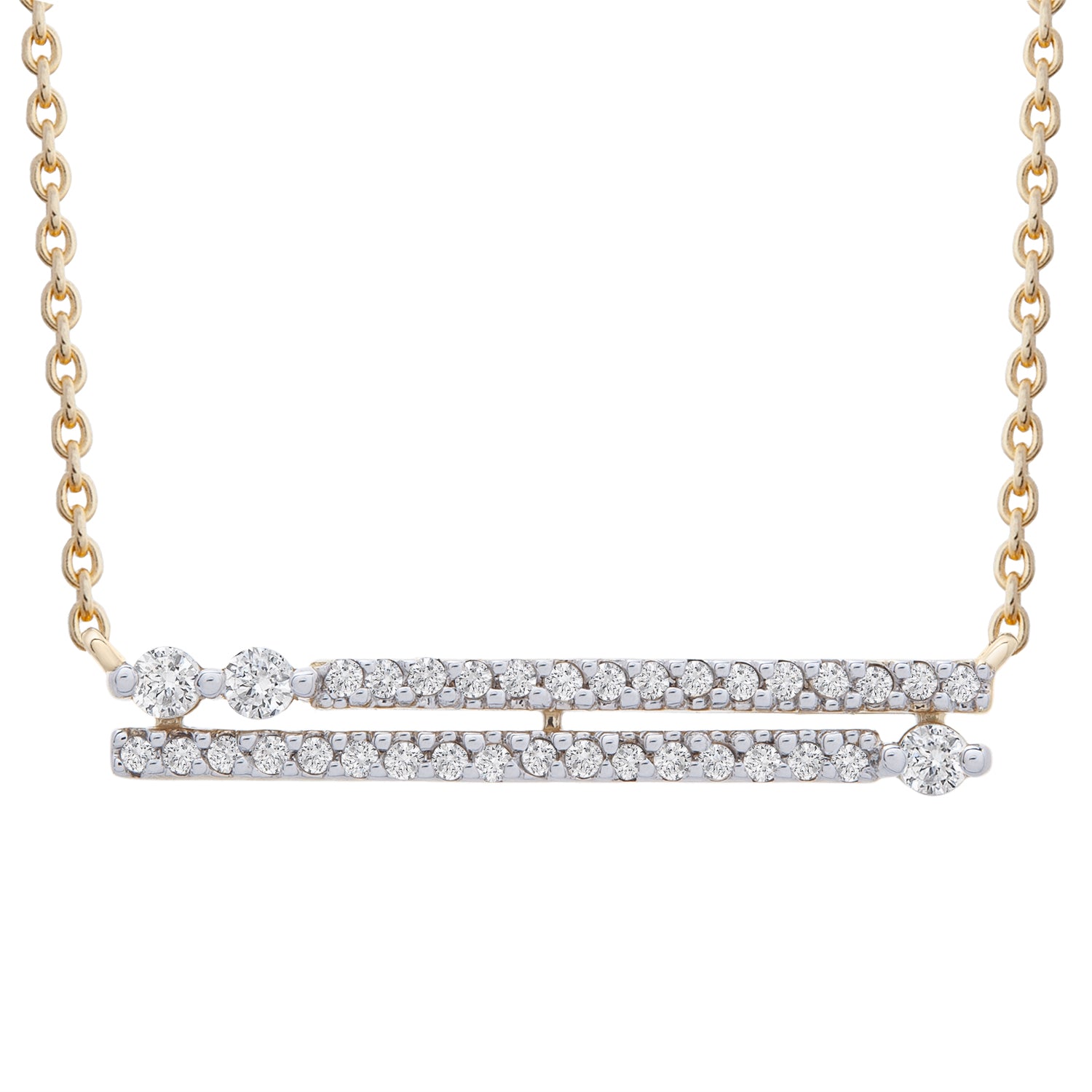 Ella Diamond Double Bar Necklace