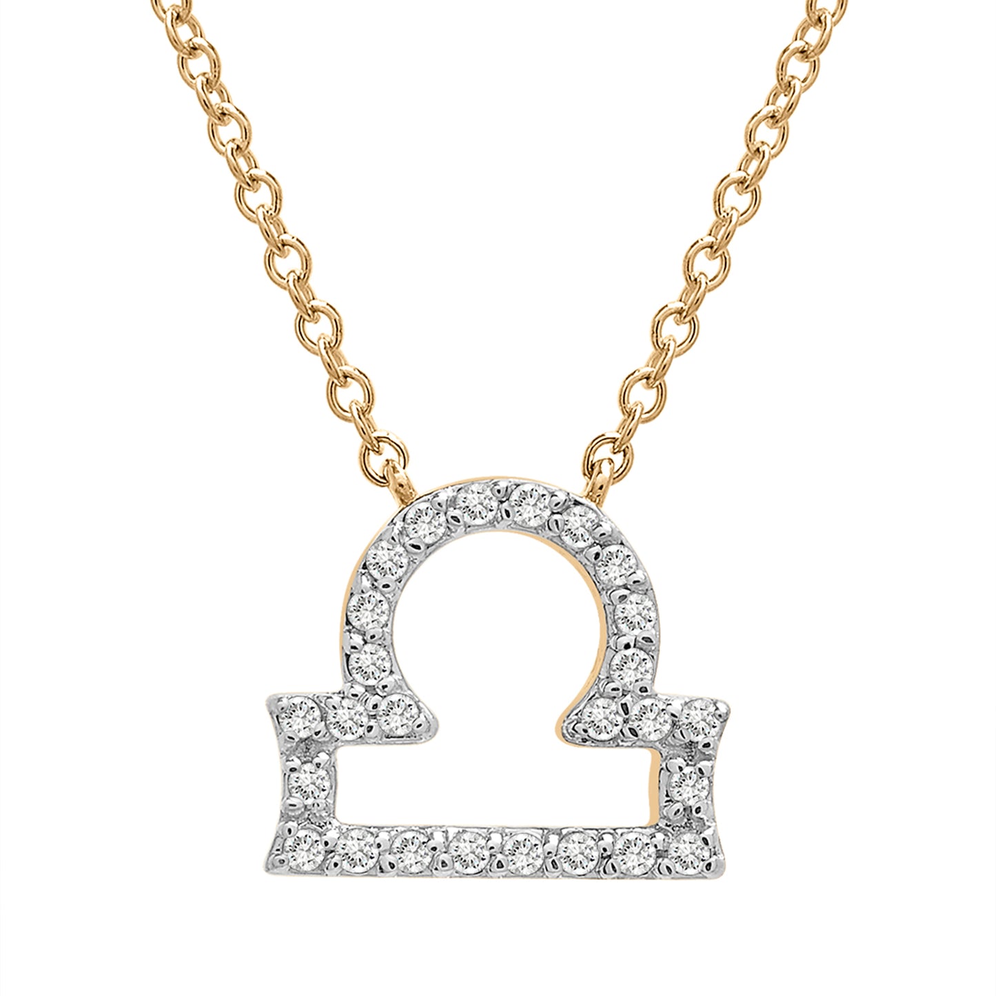 Libra Zodiac Diamond Necklace