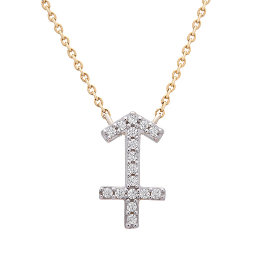 Image for Sagittarius Zodiac Diamond Necklace