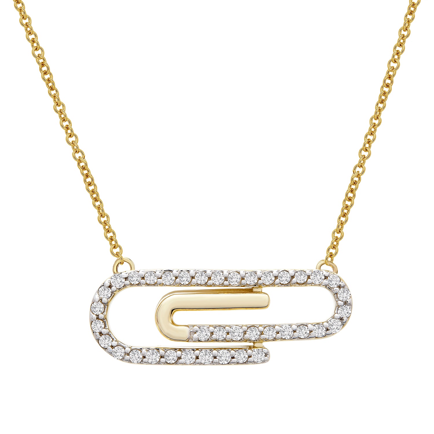 Pepita Diamond Paperclip Necklace
